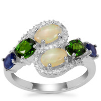 Kaleidoscope Gemstones Ring in Sterling Silver 1.89cts