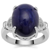 Thai Sapphire Ring in Sterling Silver 17.45cts (F)