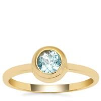 Ratanakiri Blue Zircon Ring in Gold Plated Sterling Silver 0.75ct