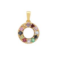 Kaleidoscope Gemstone Pendant in Gold Plated Sterling Silver 0.90ct (F)
