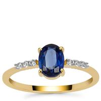 Nilamani Ring with White Zircon in 9K Gold 1.15cts
