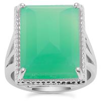 Chrysoprase Ring in Sterling Silver 11.55cts