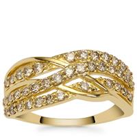 Champagne Argyle Diamonds Ring in 9K Gold 0.76ct