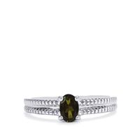 Chrome Tourmaline Ring in Sterling Silver 0.41cts