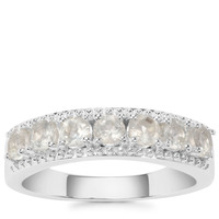 Plush Diamond Sunstone Ring in Sterling Silver 0.78ct