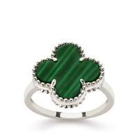 Malachite Ring in Sterling Silver 5cts