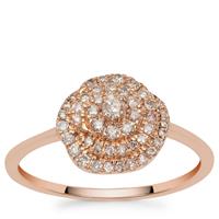 Natural Pink Diamonds Ring in 9K Rose Gold 0.36ct