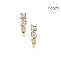 1/2ct Diamond 9K Gold Earrings
