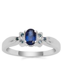 Nilamani Ring with Blue Diamond in Sterling Silver 0.60ct