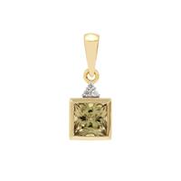 Csarite® Pendant with White Zircon in 9K Gold 1.30cts