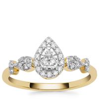 Argyle Diamond Ring in 9K Gold 0.26ct