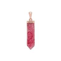 Pink Quartz Pendant in Rose Gold Plated Sterling Silver 5cts