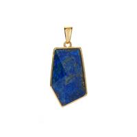 11.75cts Lapis Lazuli Pendant in Gold Tone Sterling Silver