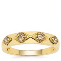 Cape Champagne Diamonds Ring in 9K Gold 0.35ct