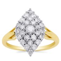 Diamonds Ring in 9K Gold 1cts