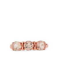 Padparadscha Oregon Sunstone Ring in 9K Rose Gold 1.45cts