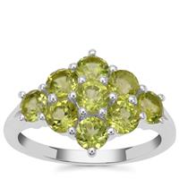 Red Dragon Peridot Ring in Sterling Silver 2.55cts