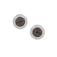 Black Diamond Earrings in Sterling Silver 0.07ct