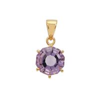 Rose De France Amethyst Decadence Pendant in Gold Plated Sterling Silver 4.15cts