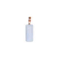 Blue Lace Agate Pendant in Rose Tone Sterling Silver 14.50cts