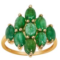 Sandawana Emerald Ring in 9K Gold 4.15cts