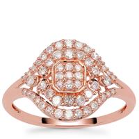 Natural Pink Diamonds Ring in 9K Rose Gold 0.52ct