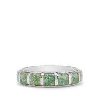 Green Onyx Ring in Sterling Silver 3.50cts