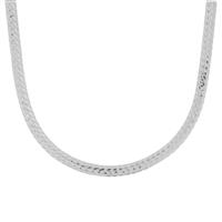 18" Sterling Silver Dettaglio Diamond Cut Herringbone Chain 2.57g