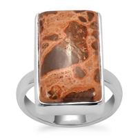 Mexican Jasper Ring in Sterling Silver 15.28cts