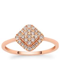 Natural Pink Diamonds Ring in 9K Rose Gold 0.30ct