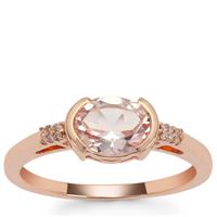 Alto Ligonha Morganite Ring with Natural Pink Diamond in 9K Rose Gold 1.05cts
