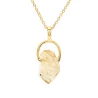 Diamantina Citrine Pendant Necklace in Gold Plated Sterling Silver 8cts