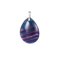 Rainbow Fluorite Pendant in Sterling Silver 88.40cts