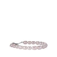 The Pearl Vision Cultured Pearl Heart T-Bar Bracelet  in Sterling Silver (8mm x 7mm)