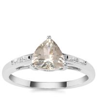 Serenite Ring with White Zircon in Sterling Silver 1.16cts