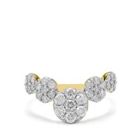 Canadian Diamonds Ring in 9K Gold 1cts