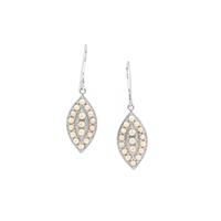 Indonesian Seed Pearls Earrings in Sterling Silver 2cts