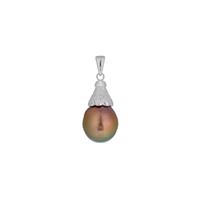 Baroque Cultured Pearl Pendant in Sterling Silver (12mm)