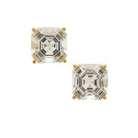 Optic Quartz Earrings in Gold Plated Sterling Silver 8.85cts