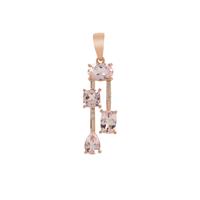 Cherry Blossom™ Morganite Pendant with Natural Pink Diamond in 9K Rose Gold 1.85cts