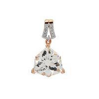 Wobito Alpine Cut Cullinan Topaz Pendant with Diamond in 9K Rose Gold 5.60cts