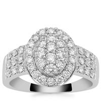 Argyle Diamond Ring in 9K White Gold 1cts