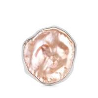 Baroque Cultured Pearl Ring in Sterling Silver (23mm x 20mm)