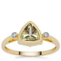 Csarite® Ring with White Zircon in 9K Gold 1.30cts