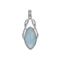 Aquamarine Pendant in Sterling Silver 3.50cts