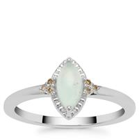 Gem-Jelly™ Aquaprase™ Ring with Champagne Diamond in Sterling Silver 0.60ct