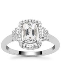 Cullinan Topaz Ring in Platinum Plated Sterling Silver 1.20cts