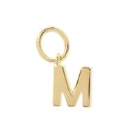 Molte M Letter Charm in Gold Plated Silver