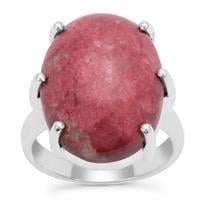 Norwegian Thulite Ring in Sterling Silver 15cts