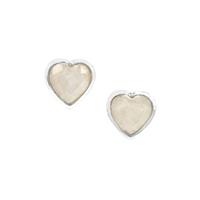 Rainbow Moonstone Earrings in Sterling Silver 3.30cts
